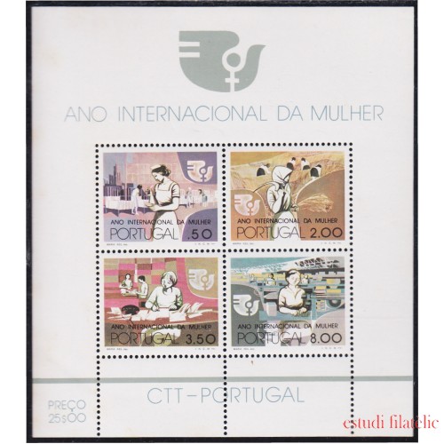 Portugal HB 16 1975 Año internacional de la mujer MNH