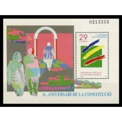 Andorra Española 241  HB 1994 I Aniversario de la Constitución MNH