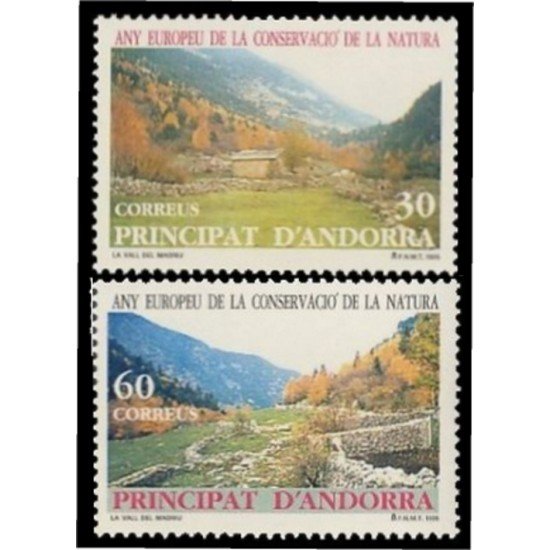Andorra Española 246/47 1995 Año Europeo de la conserv. de la Naturaleza MNH