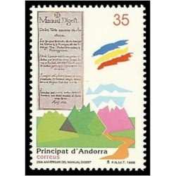 Andorra Española 265 1998 Aniversario del Manual Digest MNH