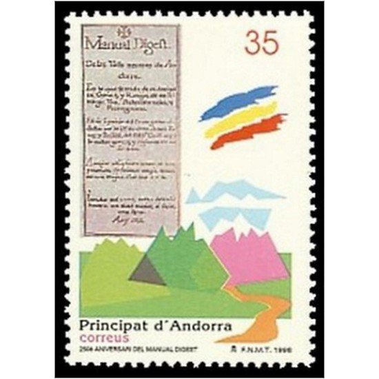 Andorra Española 265 1998 Aniversario del Manual Digest MNH
