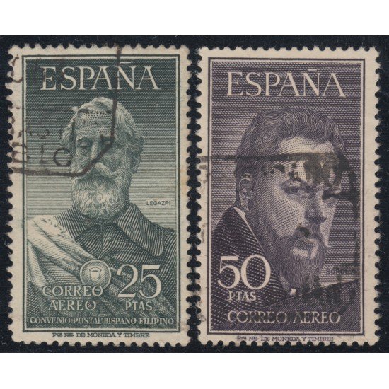 España Spain 1124/25 1953 Legazpi y Sorolla Sellos Usados España Spain 1124/25 1953 Legazpi y Sorolla Sellos Usados