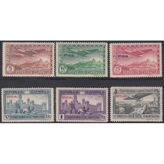 España Spain 630/35 1931 III Congreso Unión Postal Panamericana Correo Aéreo MNH