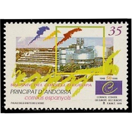 Andorra Española 271 1999  50º Aniv. Consejo de Europa MNH