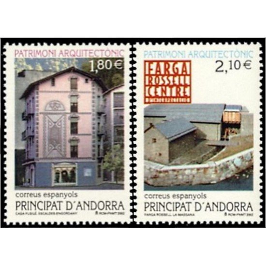 Andorra Española 296/97 2002 Arquitectura MNH