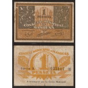 Billetes local 1937  Ajuntament de Manresa 1 Peseta 