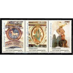 Andorra Española 301/03 2002 Pinturas murales de Sta. Coloma MNH