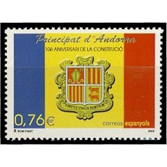 Andorra Española 305 2003  10º Aniversario de la Constitución MNH
