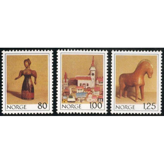 FAU5/S Noruega Norway  Nº 743/45   1978  Juguetes antiguos de museo folklórico nacional Lujo