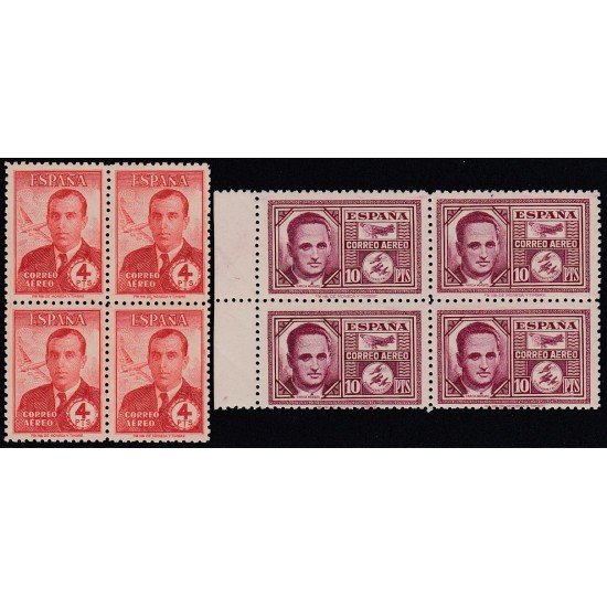 España Spain 991/92 1945 BL.4 Haya y García Morato MNH España Spain 991/92 1945 BL.4 Haya y García Morato MNH