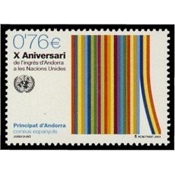 Andorra Española 308 2003  X Aniversario ONU MNH