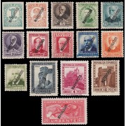 Tánger 70/84 1933-38 Sellos de España habilitados Personajes Castillos MH