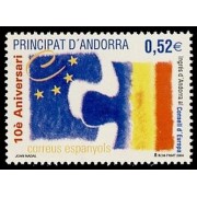 Andorra Española 322 2004 10º Aniv. ingreso en el Consejo De Europa MNH 