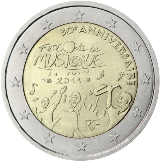 Francia 2011 2 € euros conmemorativos 30º Av Fiesta de la Música Francia 2011 2 € euros conmemorativos 30º Av Fiesta de la Música