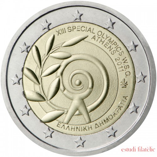 Grecia 2011 2 € euros conmemorativos Special Olympics Atenas 