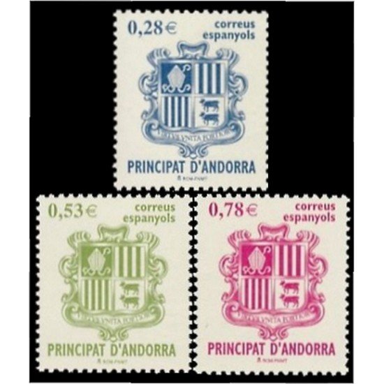 Andorra Española 324/26 2005 Principado de Andorra, escudos MNH