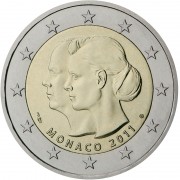 Mónaco 2011 2 € euros conmemorativos Boda del príncipe Alberto y Charlene