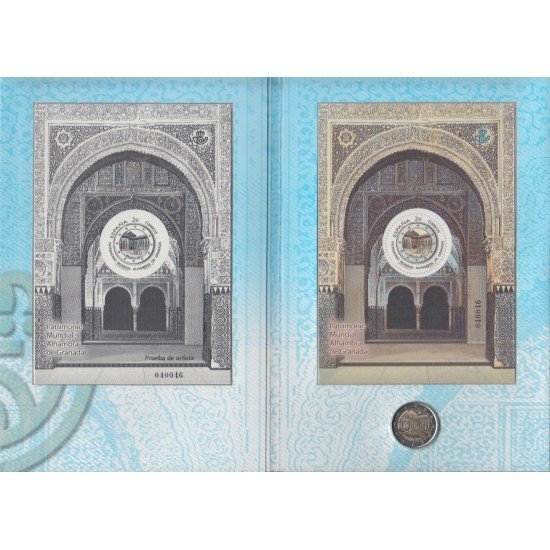 España Spain 2011 Cartera Oficial Moneda 2€ euros conmemorativos + HB Alhambra Granada + Prueba de Lujo FNMT España Spain 2011 Cartera Oficial Moneda 2€ euros conmemorativos + HB Alhambra Granada + Prueba de Lujo FNMT