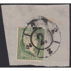 España Spain 47 1855 Isabel II Fragmento Rueda de Carreta España Spain 47 1855 Isabel II Fragmento Rueda de Carreta