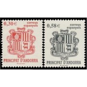 Andorra Española 343/44 2007 Principado de Andorra, escudos MNH Andorra Española 343/44 2007 Principado de Andorra, escudos MNH