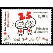 Andorra Española 350 2007 25º Aniv. de la Cruz Roja MNH Andorra Española 350 2007 25º Aniv. de la Cruz Roja MNH