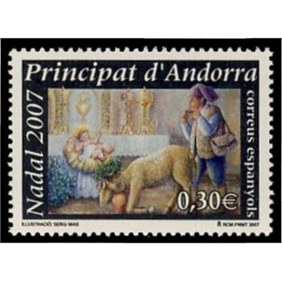 Andorra Española 351 2007  Navidad 07 MNH