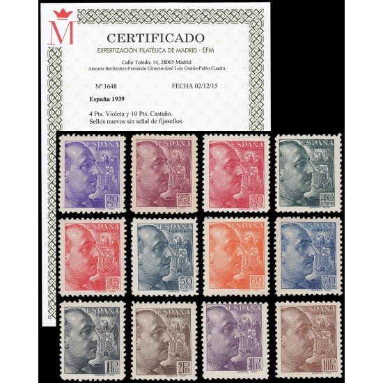 España Spain 867/78 1939 General Franco Sanchez MNH España Spain 867/78 1939 General Franco Sanchez MNH