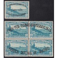 España Spain 789/90 1938 Defensa de Madrid MNH