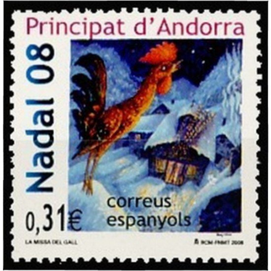 Andorra Española 361 2008 Navidad 08 MNH