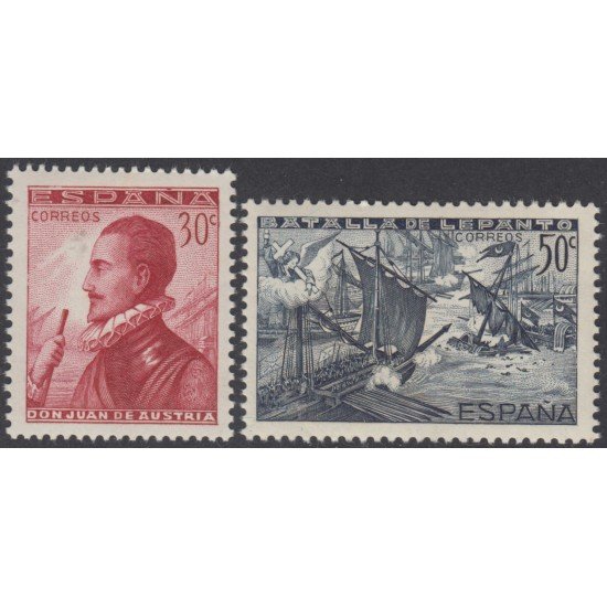 España Spain SH 862/63 1938 Batalla de Lepanto MNH