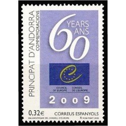 Andorra Española 365 2009 60º Aniv. Consejo de Europa MNH Andorra Española 365 2009 60º Aniv. Consejo de Europa MNH