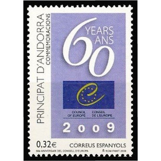 Andorra Española 365 2009  60º Aniv. Consejo de Europa MNH