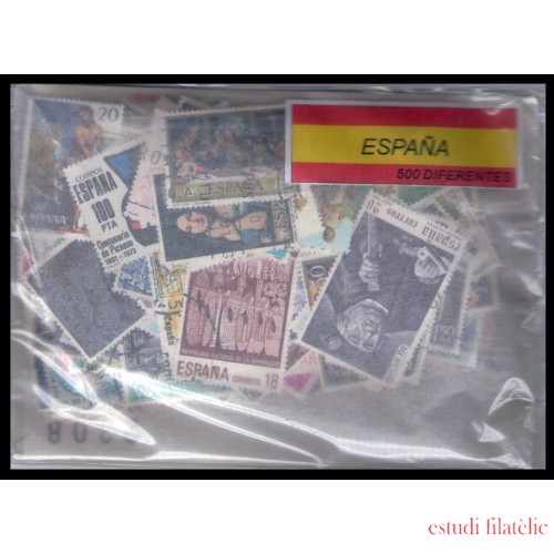 España 500 sellos usados diferentes
