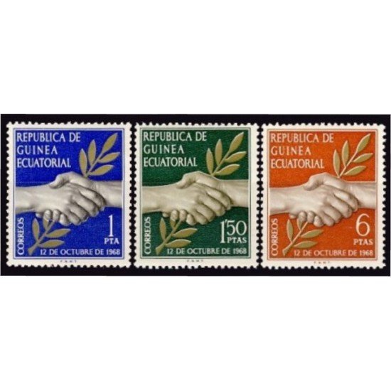 Guinea Ecuatorial 1/3 1968 Día de la Independencia MNH Guinea Ecuatorial 1/3 1968 Día de la Independencia MNH