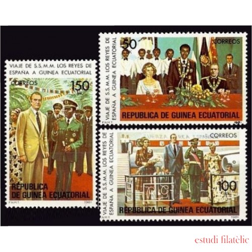 Guinea Ecuatorial 27/29 1981 Viaje S.S.M.M. Los Reyes de España MNH