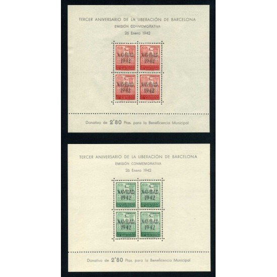 Barcelona 40/41 1942 NAVIDAD MNH Barcelona 40/41 1942 NAVIDAD MNH