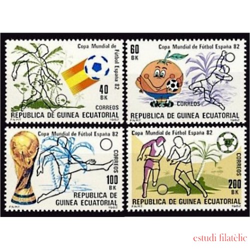 Guinea Ecuatorial 35/38 1982 Mundial de Fútbol MNH
