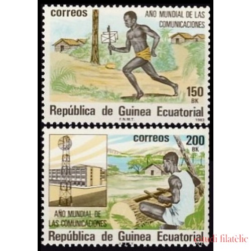Guinea Ecuatorial 45/46 1983 Año Mundial de las Comunicaciones MNH