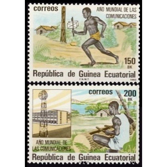 Guinea Ecuatorial 45/46 1983 Año Mundial de las Comunicaciones MNH