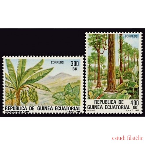 Guinea Ecuatorial 47/48 1983 Flora Árboles MNH