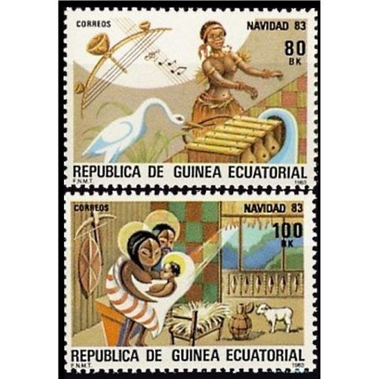Guinea Ecuatorial 49/50 1983 Navidad 83 MNH Guinea Ecuatorial 49/50 1983 Navidad 83 MNH