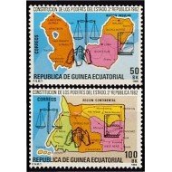 Guinea Ecuatorial 51/52 1984 Constitución de los Poderes del Estado MNH
