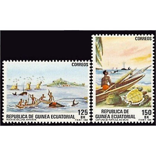 Guinea Ecuatorial 53/54 1984 Pesca MNH Guinea Ecuatorial 53/54 1984 Pesca MNH