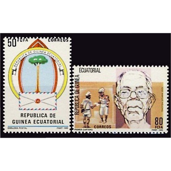 Guinea Ecuatorial 69/70 1985 Homenaje al Primer Cartero MNH Guinea Ecuatorial 69/70 1985 Homenaje al Primer Cartero MNH