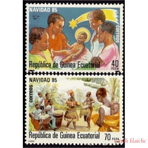 Guinea Ecuatorial 71/72 1985 Navidad 85 MNH