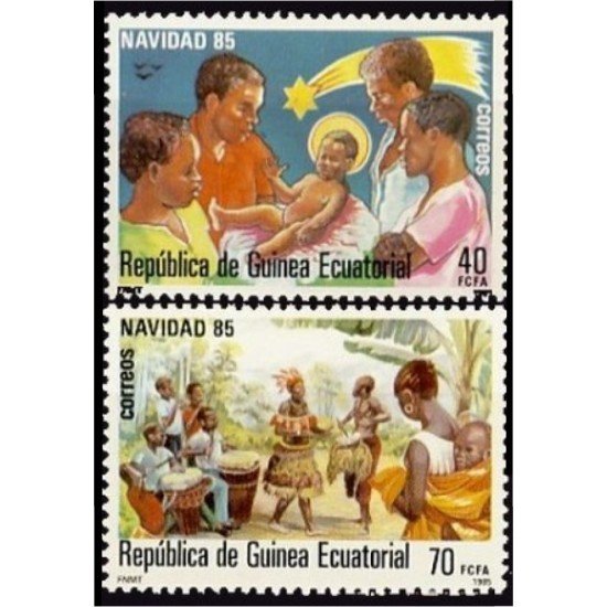 Guinea Ecuatorial 71/72 1985 Navidad 85 MNH Guinea Ecuatorial 71/72 1985 Navidad 85 MNH