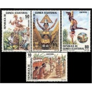 Guinea Ecuatorial 77/80 1986 Folklore MNH Guinea Ecuatorial 77/80 1986 Folklore MNH