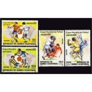 Guinea Ecuatorial 81/84 1986 Fútbol Mundial México 1986 MNH