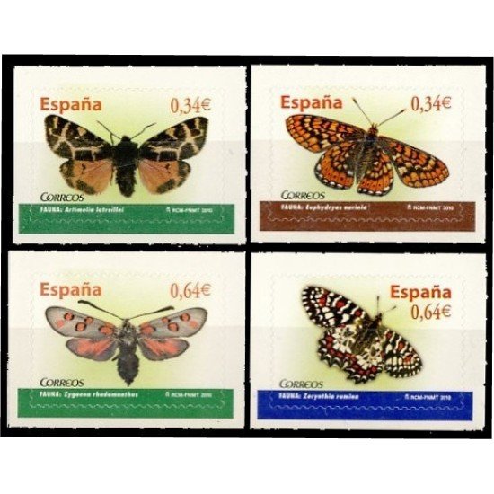 España Spain 4533/36 2010 Fauna Mariposas MNH España Spain 4533/36 2010 Fauna Mariposas MNH