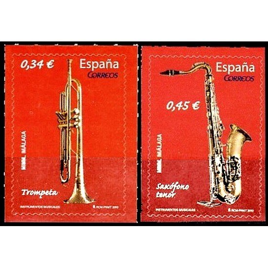 España Spain 4549/50 2010 Instrumentos Musicales MNH España Spain 4549/50 2010 Instrumentos Musicales MNH